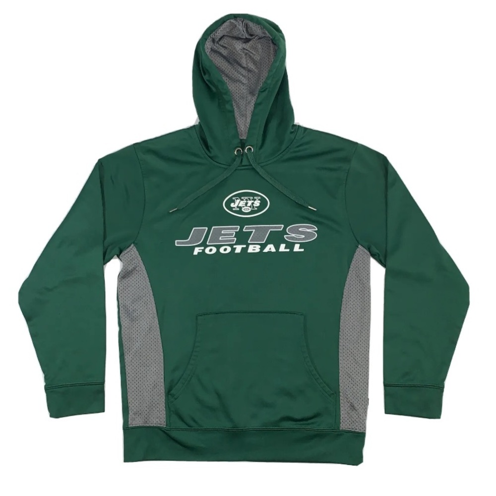 NEW YORK JETS NFL TEAM APPAREL FOOTBALL HOODIE SWEATSHIRT SIZE MENS SMALL